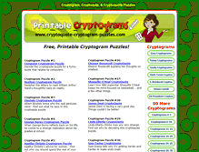 Tablet Screenshot of cryptoquote-cryptogram-puzzles.com